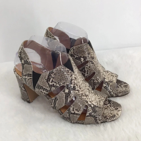 Corso Como Madelina Open Toe Reptile Print Block Heel Slingback NWOT Size 9 - Picture 3 of 10